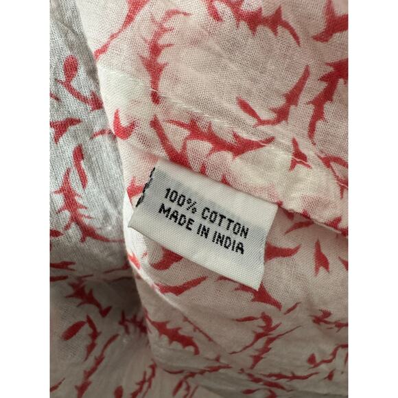 Roberta Roller Rabbit Cotton Blouse Tunic Seed Bead Blouse Size Medium - Picture 4 of 7